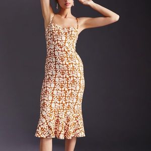 Anthropologie Hutch Floral Slim Midi Dress NWT